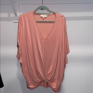 Beautiful Nude Pink Knot Flowy Top